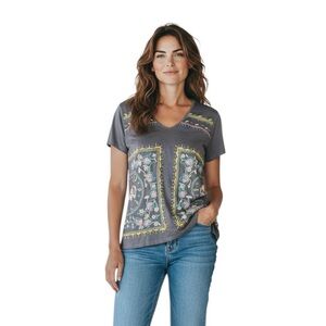 Anthropologie Caite Embroidered Floral Boho Top